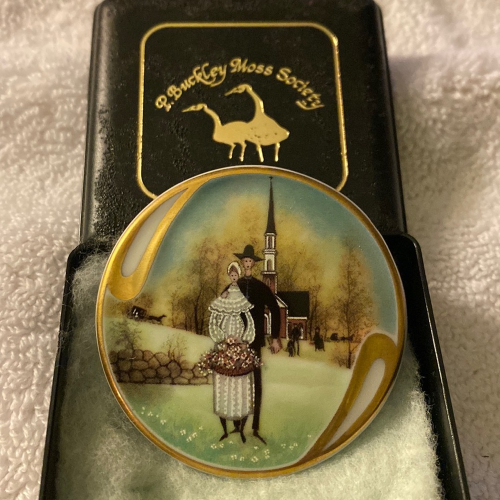 Country Wedding - P. Buckley Moss Society 1994 Brooch